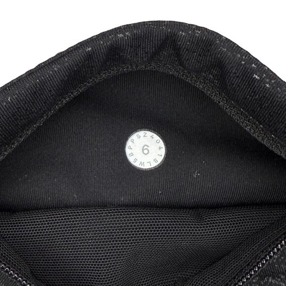 LULULEMON Speed Up Tight *Foil 28" Size 6 Luminosity Foil Print Black Black - Picture 8 of 8